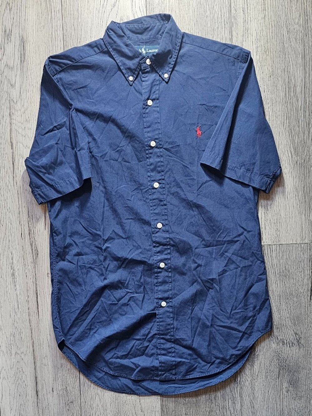 Polo Ralph Lauren Men's Small Blue Short Sleeve Button Down Shirt Classic Fit
